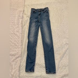 American Eagle high rise jean(no rips)! Size:0(long), Color:Blue
